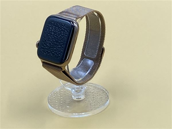【中古】【安心保証】 Series4[44mm/セルラー]ステンレス ゴールド Apple Watch