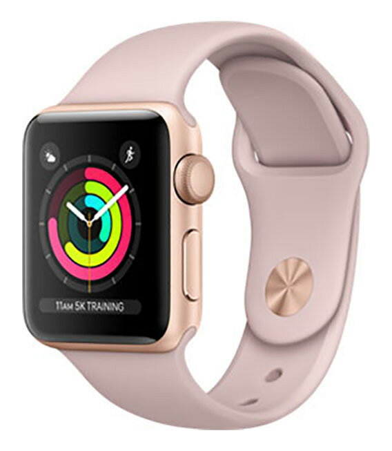 【中古】【安心保証】 Series3[38mm/GPS]アルミ ゴールド Apple Watch