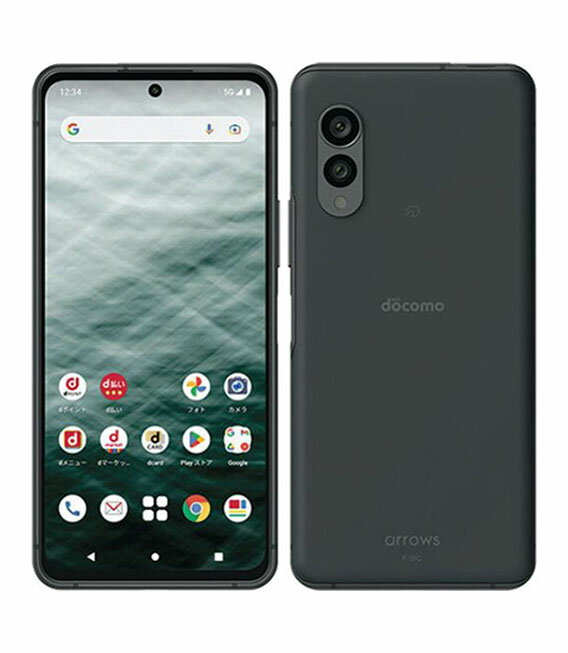 【中古】【安心保証】 arrows N F-51C[128GB] docomo フォレストブラック