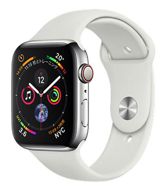 乐天商城 - 【中古】【安心保証】 Series4[44mm/セルラー]ステンレス シルバー Apple Watch