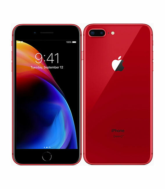 【中古】【安心保証】 iPhone8 Plus 64GB SIMロック解除 docomo レッド