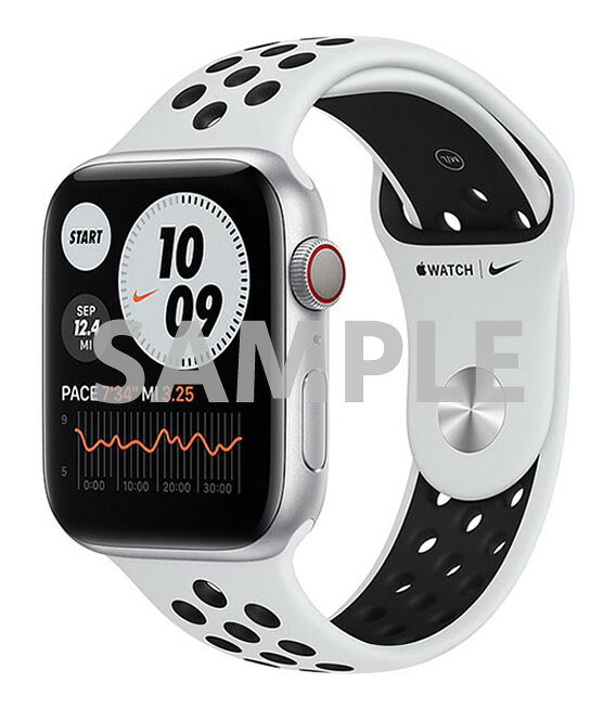 【中古】【安心保証】 Series6[44mm/セルラー]アルミ シルバー Apple Watch Nike