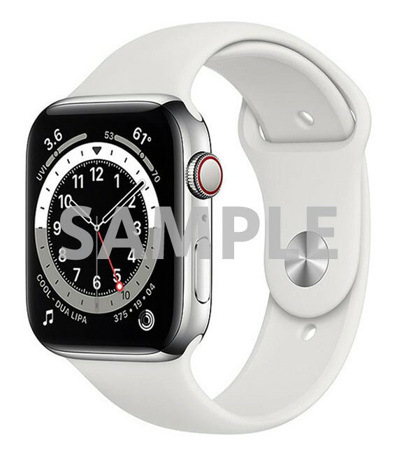 【中古】【安心保証】 Series6[44mm/セルラー]ステンレス シルバー Apple Watch