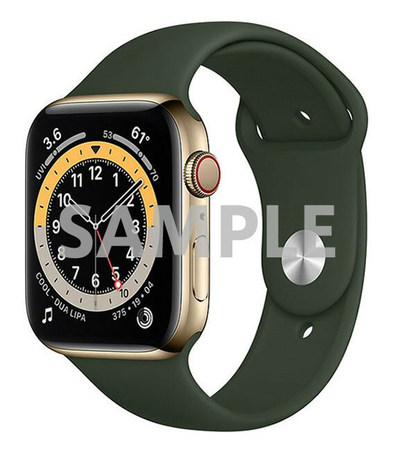 【中古】【安心保証】 Series6[44mm/セルラー]ステンレス ゴールド Apple Watch