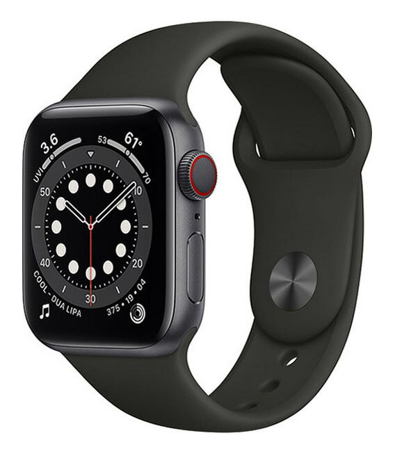 【中古】【安心保証】 Series6[40mm/セルラー]アルミ スペースグレイ Apple Watch