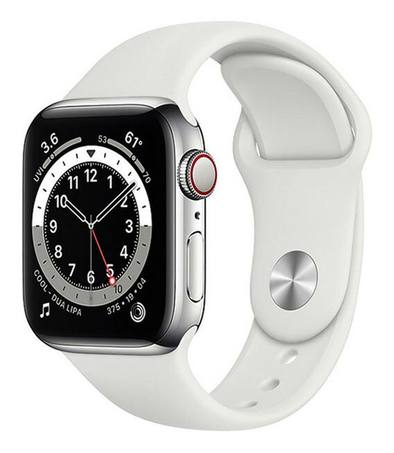 【中古】【安心保証】 Series6[40mm/セルラー]ステンレス シルバー Apple Watch