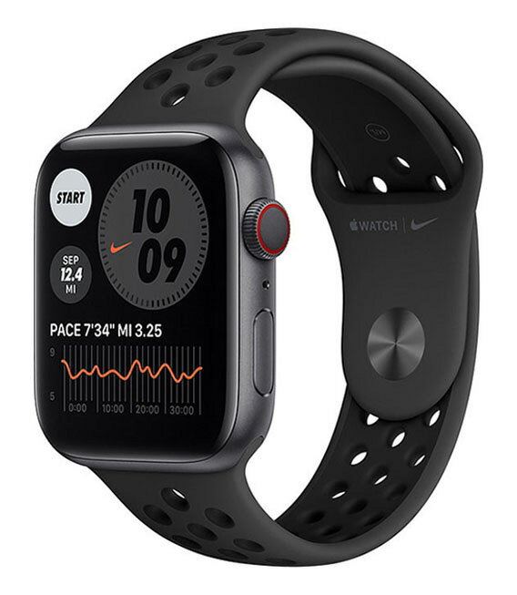 【中古】【安心保証】 Series6[44mm/セルラー]アルミ スペースグレイ Apple Watch Nike(2)
