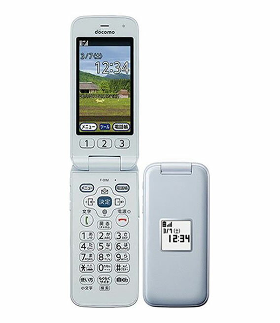 【中古】【安心保証】 らくらくホン F-01M 8GB docomo ホワイト