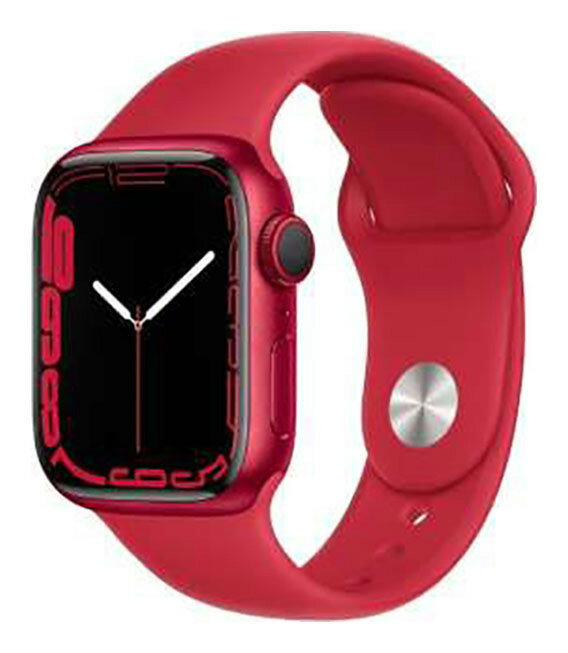 【中古】【安心保証】 Series7[41mm/GPS]アルミ レッド Apple Watch