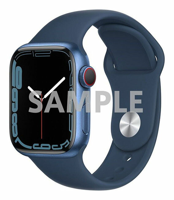 【中古】【安心保証】 Series7[41mm/セルラー]アルミ ブルー Apple Watch