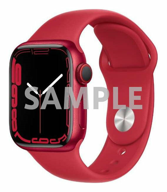 【中古】【安心保証】 Series7[41mm/セルラー]アルミ レッド Apple Watch