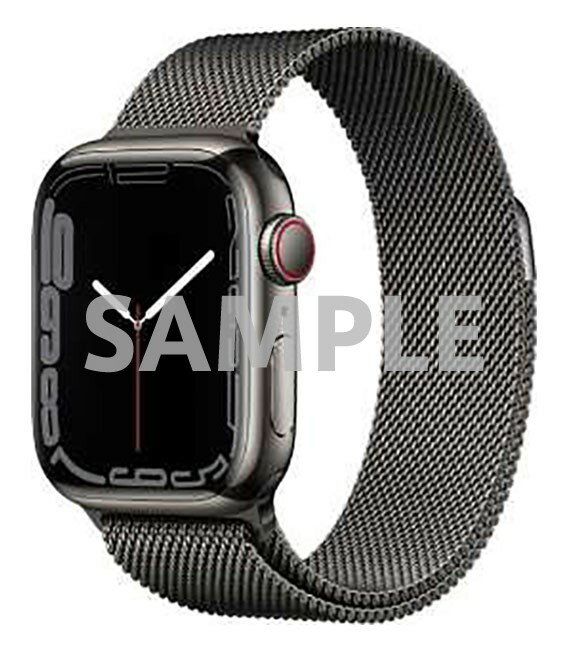 【中古】【安心保証】 Series7[41mm/セルラー]ステンレス グラファイト Apple Watch