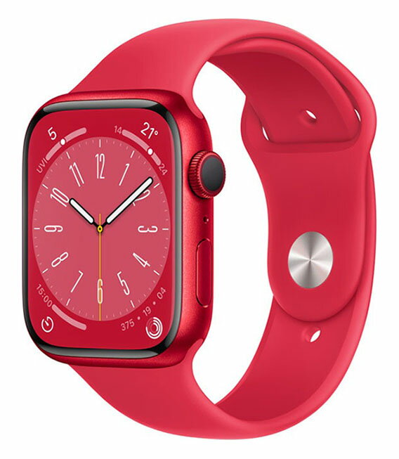 【中古】【安心保証】 Series8[45mm/GPS]アルミ レッド Apple Watch