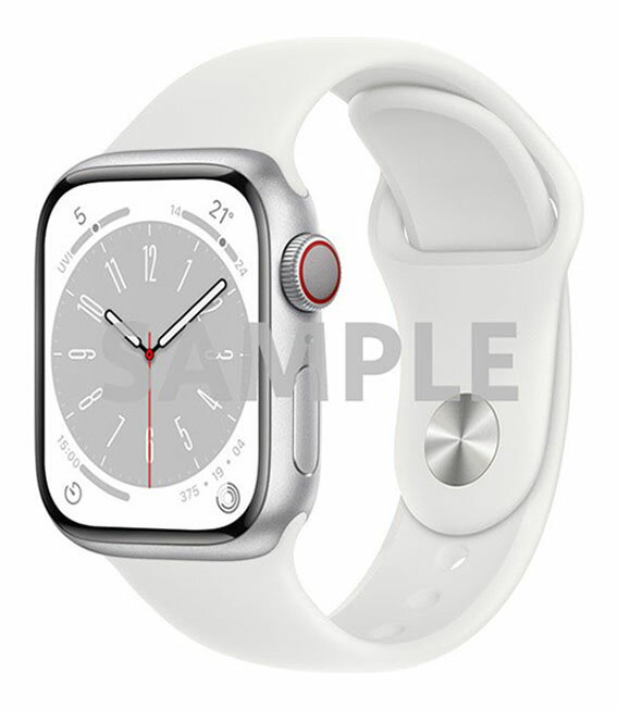 【中古】【安心保証】 Series8[41mm/セルラー]アルミ シルバー Apple Watch