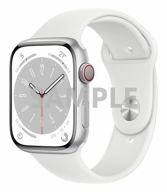 【中古】【安心保証】 Series8[45mm/セルラー]アルミ シルバー Apple Watch