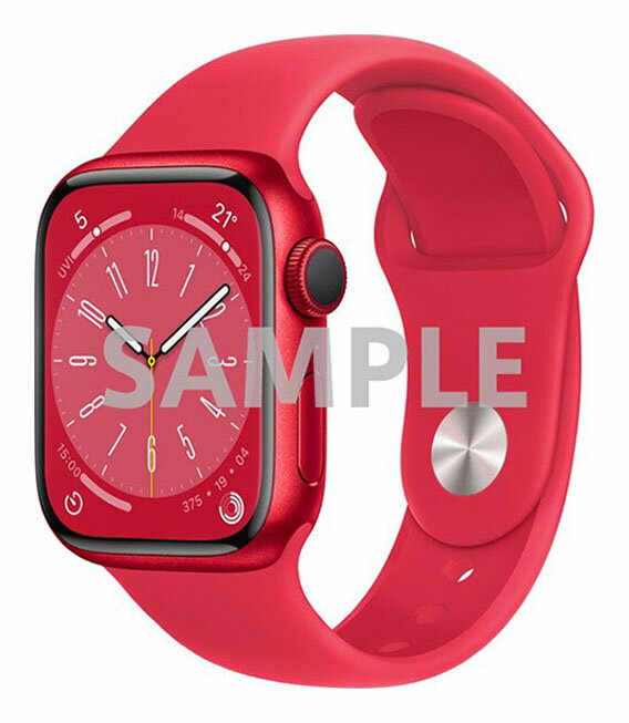 【中古】【安心保証】 Series8[41mm/GPS]アルミ レッド Apple Watch