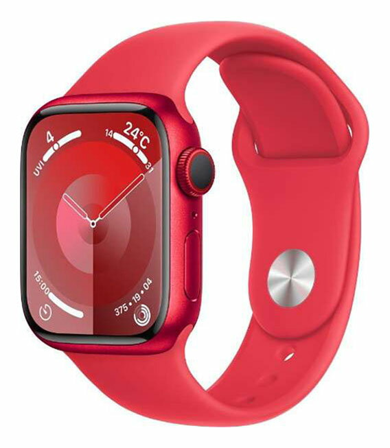 【中古】【安心保証】 Series9[41mm/セルラー]アルミ レッド Apple Watch