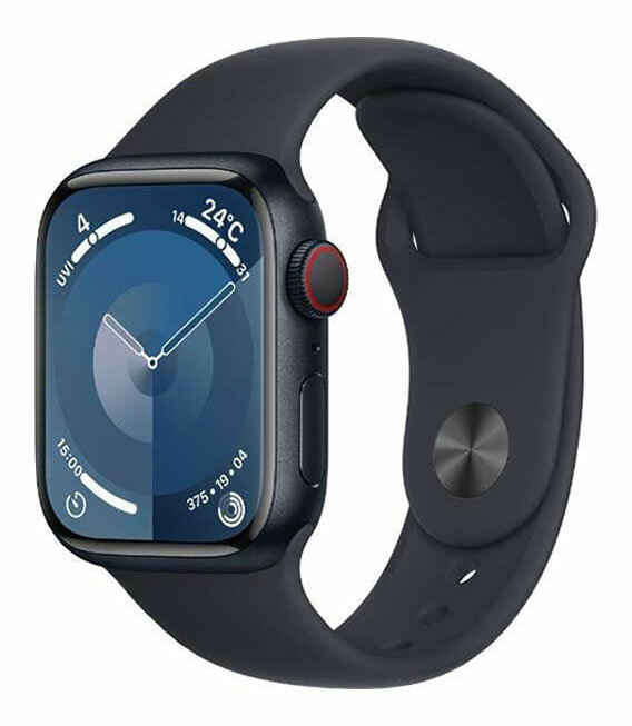 【中古】【安心保証】 Series9[41mm/セルラー]アルミ ミッドナイト Apple Watch