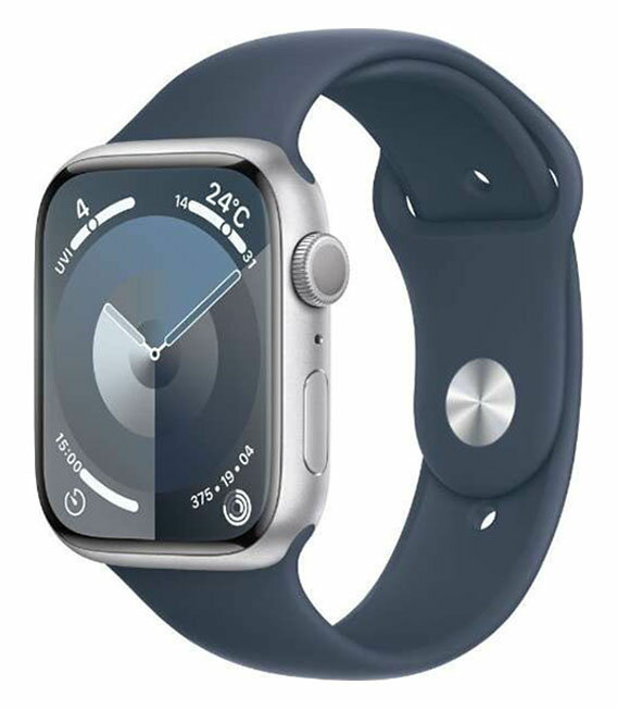 【中古】【安心保証】 Series9[45mm/GPS]アルミ シルバー Apple Watch