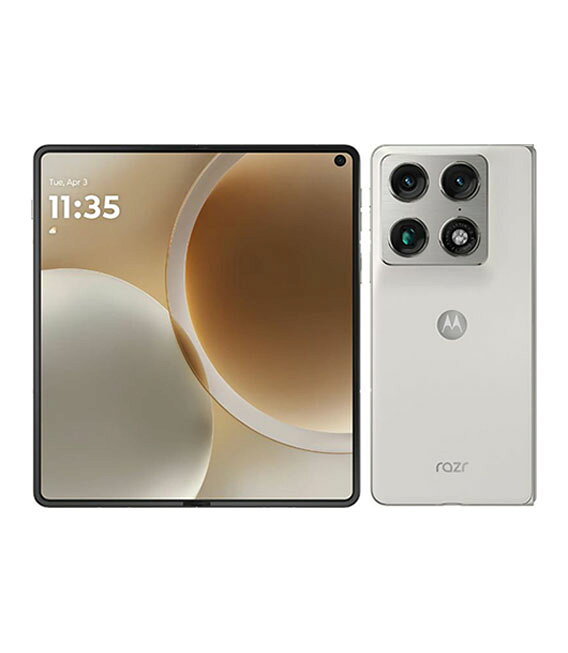 【中古】【安心保証】 motorola motorola razr fold [256GB] SIMフリー リリーホワイト