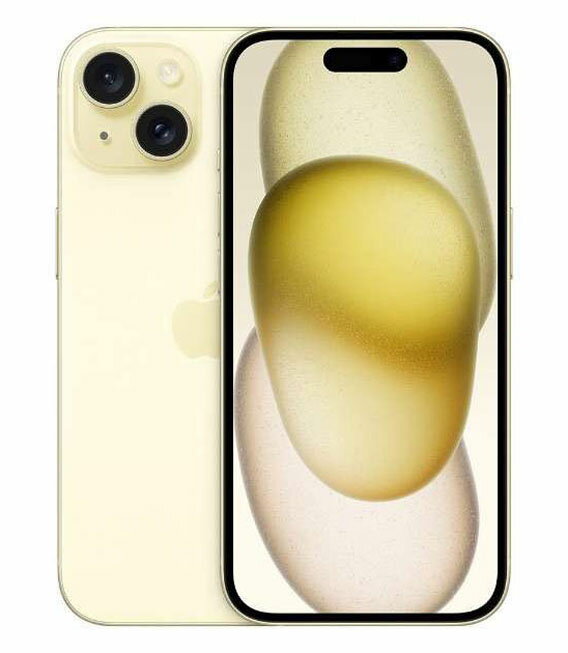 【中古】【安心保証】 iPhone15[512GB] au イエロー