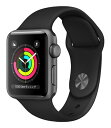 【中古】【安心保証】 Series3[38mm GPS]アルミニウム スペースグレイ Apple Watch MTF02J