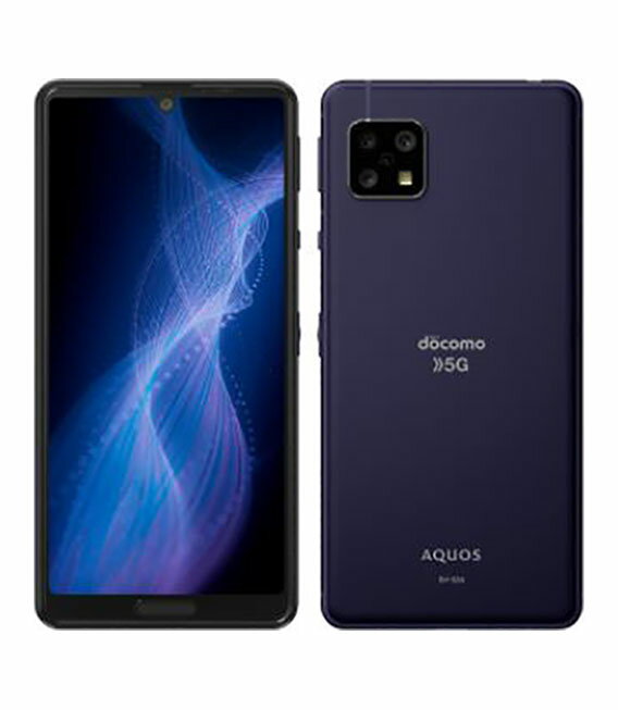 【中古】【安心保証】 AQUOS sense5G SH-53A[64GB] docomo ニュアンスブラック