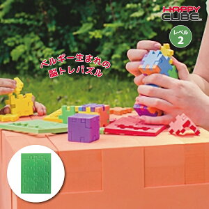 HAPPY CUBE(ハッピーキューブ) レベル2 グリーン パズル 知育玩具 おでかけ おもちゃ 5歳 6歳 7歳 8歳 小学生 大人 高齢者 幼児 子供 男の子 女の子 誕生日 卒園祝い 入学祝い プレゼント プチギフト 保育園 幼稚園 2個までメール便対応可