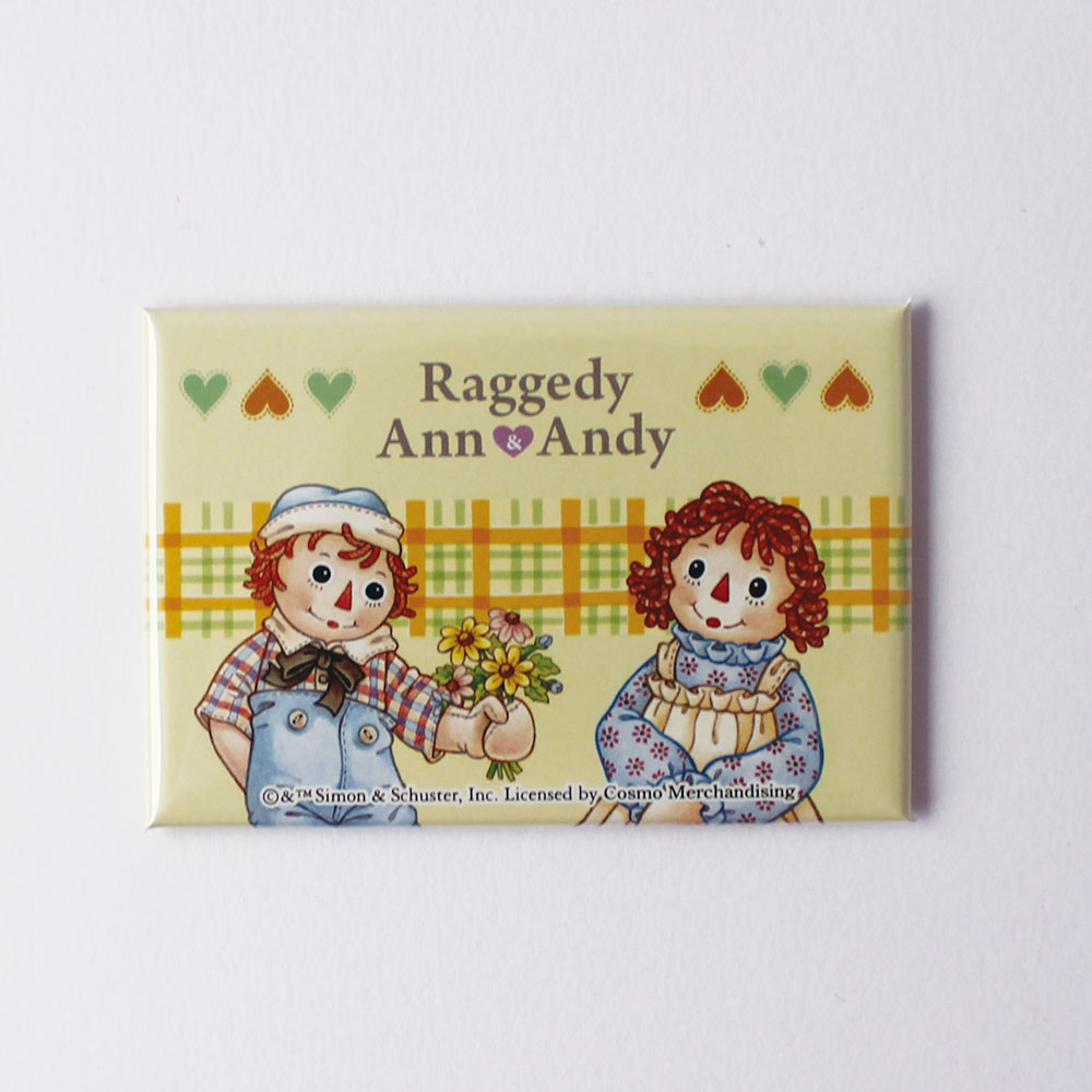 Raggedy Ann&Andy(ラガディ・アン＆アンディ) 缶マグネット(For You) メール便対応可 ラガディ グッズ 雑貨 文房具 文具 オリジナル 限定 アンとアンディ 新発売