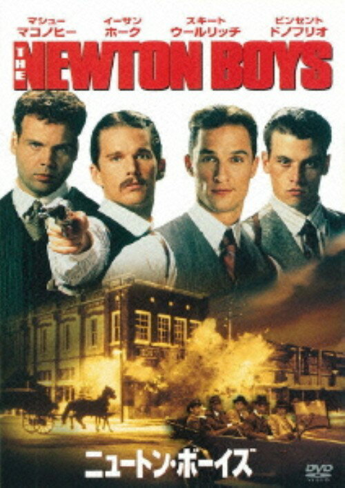 タイトル 期限）ニュートン・ボーイズ 【DVD】 &nbsp; ニュートンボーイズ アーティスト名 マシュー・マコノヒー ジャンル 洋画アクション西部劇 発売日 2007/09/21発売 規格番号 FXBSD-363 JAN 4988142577726 誰ひとり殺さず、アメリカ史上最も高い成功率を誇った実在の強盗犯、ニュートン四兄弟を描いた作品。強盗稼業から足を洗った次兄ウィリスは無一文になってしまい、兄弟最後となる一世一代の大列車強盗を計画する。 ※中古商品の場合、商品名に「初回」や「限定」・「○○付き」（例　Tシャツ付き）等の記載がございましても、特典等は原則付属しておりません。また、中古という特性上ダウンロードコード・プロダクトコードも保証の対象外です。コードが使用できない等の返品はお受けできません。ゲーム周辺機器の箱・取扱説明書及び、ゲーム機本体のプリインストールソフト、同梱されているダウンロードコードは初期化をしていますので、保証の対象外となっております。 尚、商品画像はイメージです。 ※2点以上お買い求めのお客様へ※ 当サイトの商品は、ゲオの店舗と共有しております。 商品保有数の関係上、異なる店舗から発送になる場合があり、お届けの荷物が複数にわかれたり、到着日時が異なる可能性がございます。（お荷物が複数になっても、送料が重複する事はございません） 尚、複数にわけて発送した場合、お荷物にはその旨が記載されておりますので、お手数ですが、お荷物到着時にご確認いただけますよう、お願い申し上げます。 ※ご登録頂いた配送先住所内容の不備等により、弊社へ商品が返還された場合は自動的にキャンセル処理となりますので、配送先住所の登録の際には、お間違いのないよう、くれぐれもご注意お願い申し上げます。 ※商品の状態問合せに関しまして、弊社は複数の拠点で商品の管理を行っておりますので、お答えができません。 ※当サイトの在庫について 当サイトの商品は店舗と在庫共有をしており、注文の重複や、商品の事故等が原因により、ご注文頂いた後に、 キャンセルさせていただく場合がございます。 楽天ポイントの付与・買いまわり店舗数のカウント等につきましても、発送確定した商品のみの対象になりますので、キャンセルさせて頂いた商品につきましては、補償の対象外とさせていただきます。 ご了承の上ご注文下さい。