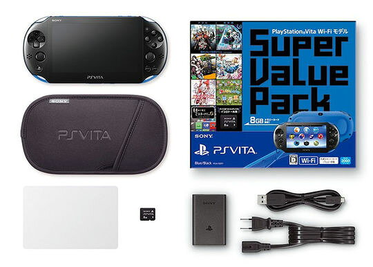 タイトル PlayStation　Vita　Super　Value　Pack　Wi－Fiモデル　PCHJ－10017　ブルー／ブラック　（付属品の付属は無し） &nbsp; プレイステーションヴィータスーパーバリューパックワイファイモデルブルーブラック ジャンル ゲームハード 機種 PSVita 発売日 2014/07/10発売 規格番号 PCHJ-10017 従来モデルと比べて約20％の薄型化と約15％の軽量化を実現したWi－FiモデルのPS　Vita本体。大型5インチディスプレイには、高精細の液晶ディスプレイを採用。1GBのメモリーカードを内蔵、バッテリー持続時間の向上など様々な面で進化。丸みを帯び手に馴染みやすいフォルムは、長時間のプレイも快適です。 ※中古商品の場合、商品名に「初回」や「限定」・「○○付き」（例　Tシャツ付き）等の記載がございましても、特典等は原則付属しておりません。また、中古という特性上ダウンロードコード・プロダクトコードも保証の対象外です。コードが使用できない等の返品はお受けできません。ゲーム周辺機器の箱・取扱説明書及び、ゲーム機本体のプリインストールソフト、同梱されているダウンロードコードは初期化をしていますので、保証の対象外となっております。 尚、商品画像はイメージです。 ※2点以上お買い求めのお客様へ※ 当サイトの商品は、ゲオの店舗と共有しております。 商品保有数の関係上、異なる店舗から発送になる場合があり、お届けの荷物が複数にわかれたり、到着日時が異なる可能性がございます。（お荷物が複数になっても、送料が重複する事はございません） 尚、複数にわけて発送した場合、お荷物にはその旨が記載されておりますので、お手数ですが、お荷物到着時にご確認いただけますよう、お願い申し上げます。 ※ご登録頂いた配送先住所内容の不備等により、弊社へ商品が返還された場合は自動的にキャンセル処理となりますので、配送先住所の登録の際には、お間違いのないよう、くれぐれもご注意お願い申し上げます。 ※商品の状態問合せに関しまして、弊社は複数の拠点で商品の管理を行っておりますので、お答えができません。 ※当サイトの在庫について 当サイトの商品は店舗と在庫共有をしており、注文の重複や、商品の事故等が原因により、ご注文頂いた後に、 キャンセルさせていただく場合がございます。 楽天ポイントの付与・買いまわり店舗数のカウント等につきましても、発送確定した商品のみの対象になりますので、キャンセルさせて頂いた商品につきましては、補償の対象外とさせていただきます。 ご了承の上ご注文下さい。