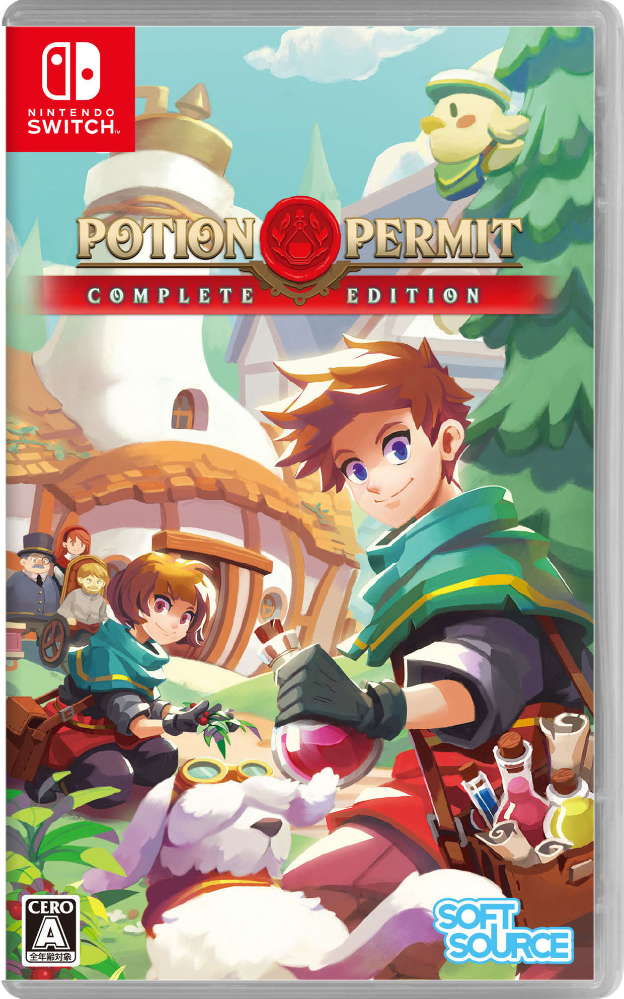 タイトル Potion　Permit：Complete　Edition &nbsp; ポーションパーミットコンプリートエディション ジャンル シミュレーション/RPG 機種 ニンテンドーSwitch 発売日 2024/11/14発売 規格番号 HAC-P-BGXBB JAN 4573591750693 特効薬を調合し、村の住人を救え！症状を診断し、治療法を見つけましょう!うーん…心拍数が低く、肝臓が膨張しています。肩がつりそうでしょうか? いいえ、これは肺が焼けている兆候です。この患者はゼラチンを摂りすぎています。簡単に治せます。ミントゴブレットを作るだけです。 ※中古商品の場合、商品名に「初回」や「限定」・「○○付き」（例　Tシャツ付き）等の記載がございましても、特典等は原則付属しておりません。また、中古という特性上ダウンロードコード・プロダクトコードも保証の対象外です。コードが使用できない等の返品はお受けできません。ゲーム周辺機器の箱・取扱説明書及び、ゲーム機本体のプリインストールソフト、同梱されているダウンロードコードは初期化をしていますので、保証の対象外となっております。 尚、商品画像はイメージです。 ※2点以上お買い求めのお客様へ※ 当サイトの商品は、ゲオの店舗と共有しております。 商品保有数の関係上、異なる店舗から発送になる場合があり、お届けの荷物が複数にわかれたり、到着日時が異なる可能性がございます。（お荷物が複数になっても、送料が重複する事はございません） 尚、複数にわけて発送した場合、お荷物にはその旨が記載されておりますので、お手数ですが、お荷物到着時にご確認いただけますよう、お願い申し上げます。 ※ご登録頂いた配送先住所内容の不備等により、弊社へ商品が返還された場合は自動的にキャンセル処理となりますので、配送先住所の登録の際には、お間違いのないよう、くれぐれもご注意お願い申し上げます。 ※商品の状態問合せに関しまして、弊社は複数の拠点で商品の管理を行っておりますので、お答えができません。 ※当サイトの在庫について 当サイトの商品は店舗と在庫共有をしており、注文の重複や、商品の事故等が原因により、ご注文頂いた後に、 キャンセルさせていただく場合がございます。 楽天ポイントの付与・買いまわり店舗数のカウント等につきましても、発送確定した商品のみの対象になりますので、キャンセルさせて頂いた商品につきましては、補償の対象外とさせていただきます。 ご了承の上ご注文下さい。