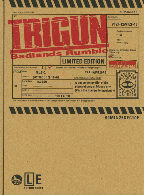 【中古】トライガン TRIGUN Badlands Rumble (劇) 【ブルーレイ】／小野坂昌也ブルーレイ／コミック