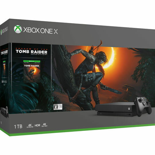 【中古・箱説あり・付属品あり・傷なし】【18歳以上対象】Xbox One X (シャドウ オブ ザ トゥームレイダー同梱版)XboxOne ゲーム機本体