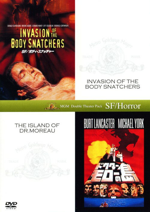 タイトル 初限）SF ボディ・スナッチャー/ドクター・モローの島 【DVD】 &nbsp; エスエフボディスナッチャードクターモローノシマ アーティスト名 ドナルド・サザーランド ジャンル 洋画SFモンスター 発売日 2010/12/17発売 規格番号 MGBLG-51556 JAN 4988142824127 SFホラー映画。名作『ボディ・スナッチャー　恐怖の街』のリメイク『SF　ボディ・スナッチャー』と、バート・ランカスター主演の『ドクター・モローの島』を収録。 ※中古商品の場合、商品名に「初回」や「限定」・「○○付き」（例　Tシャツ付き）等の記載がございましても、特典等は原則付属しておりません。また、中古という特性上ダウンロードコード・プロダクトコードも保証の対象外です。コードが使用できない等の返品はお受けできません。ゲーム周辺機器の箱・取扱説明書及び、ゲーム機本体のプリインストールソフト、同梱されているダウンロードコードは初期化をしていますので、保証の対象外となっております。 尚、商品画像はイメージです。 ※2点以上お買い求めのお客様へ※ 当サイトの商品は、ゲオの店舗と共有しております。 商品保有数の関係上、異なる店舗から発送になる場合があり、お届けの荷物が複数にわかれたり、到着日時が異なる可能性がございます。（お荷物が複数になっても、送料が重複する事はございません） 尚、複数にわけて発送した場合、お荷物にはその旨が記載されておりますので、お手数ですが、お荷物到着時にご確認いただけますよう、お願い申し上げます。 ※ご登録頂いた配送先住所内容の不備等により、弊社へ商品が返還された場合は自動的にキャンセル処理となりますので、配送先住所の登録の際には、お間違いのないよう、くれぐれもご注意お願い申し上げます。 ※商品の状態問合せに関しまして、弊社は複数の拠点で商品の管理を行っておりますので、お答えができません。 ※当サイトの在庫について 当サイトの商品は店舗と在庫共有をしており、注文の重複や、商品の事故等が原因により、ご注文頂いた後に、 キャンセルさせていただく場合がございます。 楽天ポイントの付与・買いまわり店舗数のカウント等につきましても、発送確定した商品のみの対象になりますので、キャンセルさせて頂いた商品につきましては、補償の対象外とさせていただきます。 ご了承の上ご注文下さい。