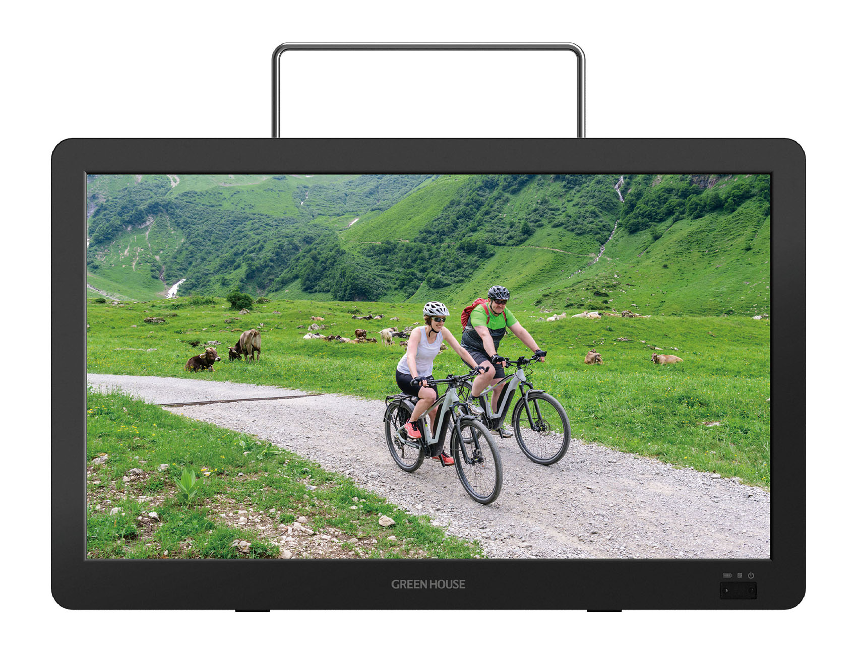【新品】14型ポータブルTV GH−PTV14CAG−BK／グリーンハウス家電／ビジュアル