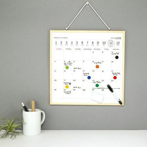 ホワイトボード カレンダー Lサイズ 34×34cm キッカーランド KIKKERLAND White Board Calendar L マンスリーホワイトボード マンスリープランナー スケジュールボード 月間 おしゃれ 壁掛け キッカーランド 英語表記