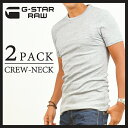 【SALE／30 OFF】 G-STAR RAW ジースターロウ 2枚組 ダブルパック Tシャツ（クルーネック）インナー アンダー カットソー D07205-124-906 (8754-124-906) GREY HTR【gs0】