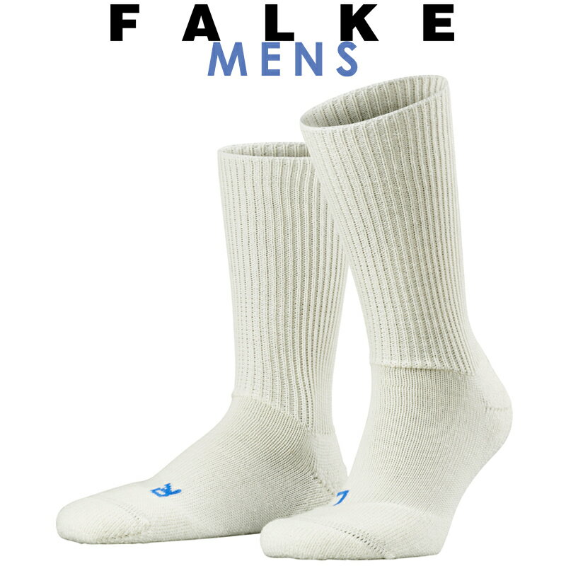 ファルケ メンズ 正規取扱店 FALKE ファルケ WALKIE ウォーキー メンズ ソックス 靴下 厚手 ウール あたたか 暖かい 冷えとり靴下 ウォームビズ #16480 ウールホワイト キャンプ アウトドア おうち時間