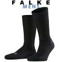 正規取扱店 FALKE ファルケ WALKIE ウォーキー メンズ ソックス 靴下 厚手 ウール あたたか 暖かい 冷えとり靴下 ウォームビズ #16480 ブラック キャンプ アウトドア おうち時間