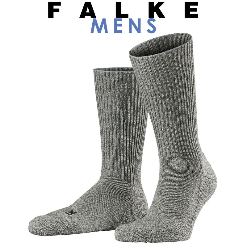 ファルケ メンズ 正規取扱店 FALKE ファルケ WALKIE ウォーキー メンズ ソックス 靴下 厚手 ウール あたたか 暖かい 冷えとり靴下 ウォームビズ #16480 グラファイトメランジュ キャンプ アウトドア おうち時間