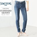 【定番】サムシング SOMETHING ANN アン スタンダード スキニー デニムパンツ レディース ジーンズ ハイパワーストレッチ スリムデニム SKY36 中色ブルー【gs10】