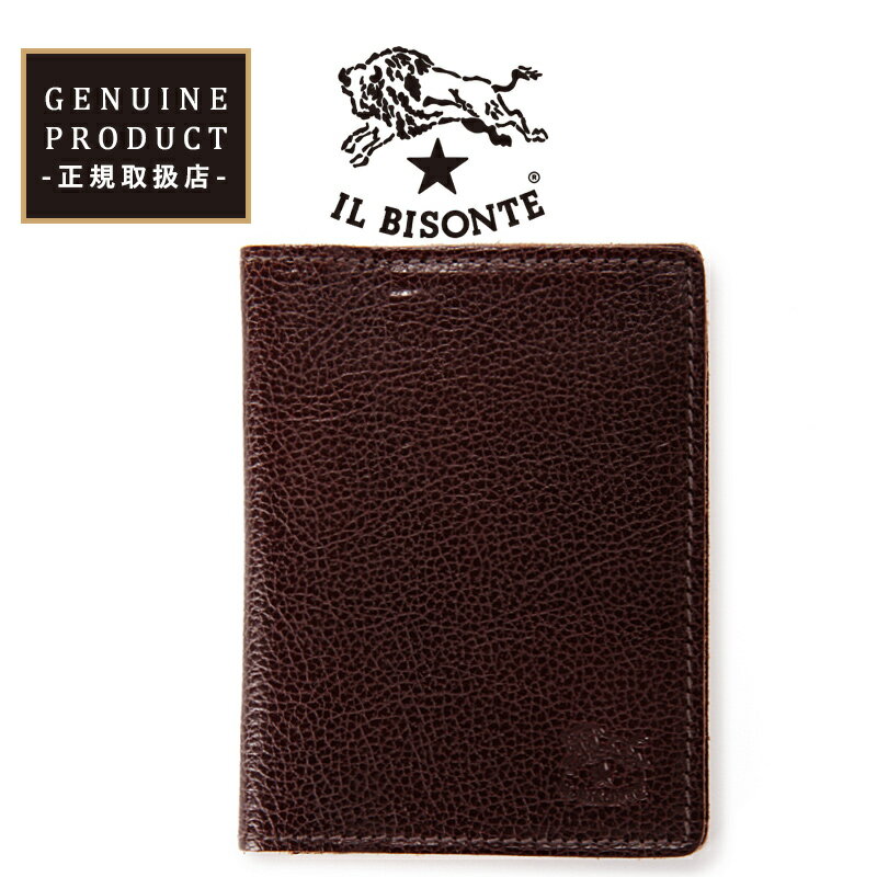 【正規取扱店】IL BISONTE イルビゾンテ レザーパスケース カードケース 411619　32/ダークブラウン 【gs0】