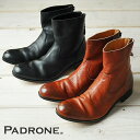 パドローネ PADRONE パドロネ プレーントゥブーツ（バックジップ）エドワード "EDWARD" PADRONE BACK ZIP PU7885-1101-11C 革靴 レザーブーツ 日本製