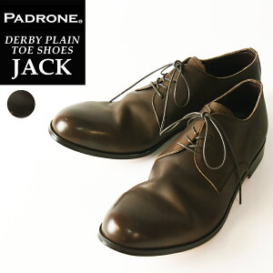 パドローネ PADRONE パドロネ JACK ジャック DEEPBROWN ディープブラウン ダービープレーントゥシューズ メンズ 革靴 短靴 日本製 PU7358-2001-11C