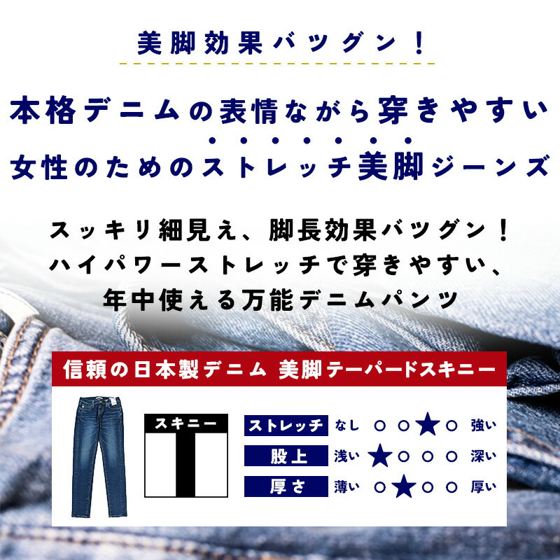 【セール／10%OFF】サムシング SOMETHING テーパード スキニー デニムパンツ レディース ハイパワーストレッチ ジーンズ ジーパン スリムデニム SKY37【gs0】