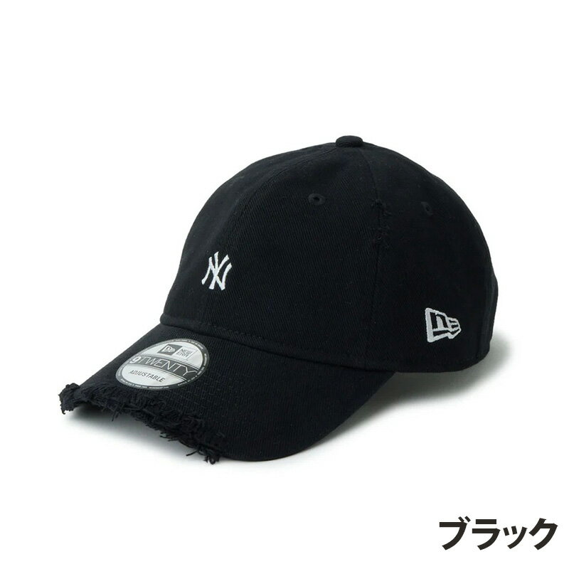 Rakuten - 2026春夏新作【NEWERA/ニューエラ】9TWENTY MLB Damaged Cap ニューヨーク ヤンキース ベースボールキャップ ブラック 帽子 黒 NY・14745056【os】