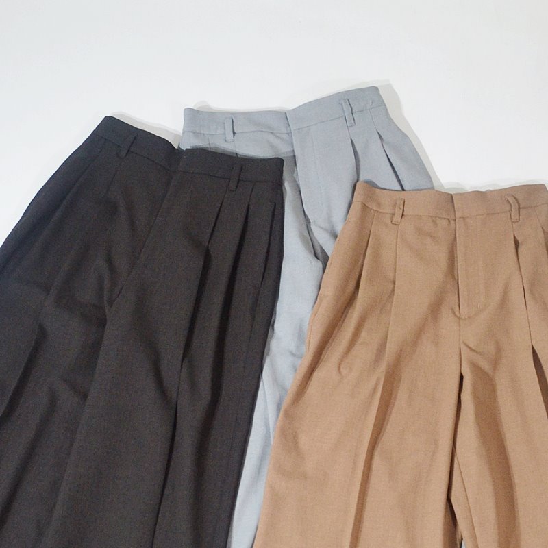 樂天商城 - 【Nunc./ヌンク】マニッシュタックパンツ