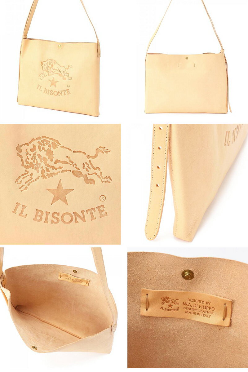 国内正規取扱店 【即日発送】(イルビゾンテ 鞄) IL BISONTE BIGロゴ レザーショル...