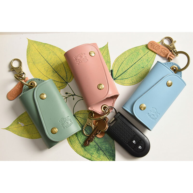 【正規取扱店】IL BISONTE イルビゾンテ リング型 レザー キーケース 限定カラー スマートキーケース KEY CASE 本革 レザー メンズ レディース ユニセックス ギフト プレゼント ピンク ブルー グリーン 54262305551【gs0】【os】